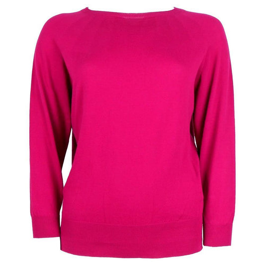 Alpha Studio Fuchsia Cotton Sweater AL-12970-IT38|XS