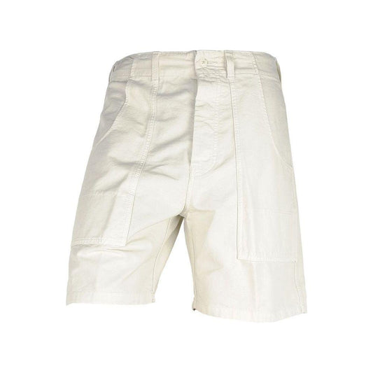 Don The Fuller White Cotton Men's Bermuda Short DO-6937-W33