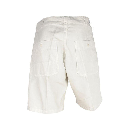 Don The Fuller White Cotton Men's Bermuda Short DO-6937-W33