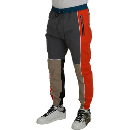 Dsquared² Multicolor Patchwork Cotton Jogging Pants