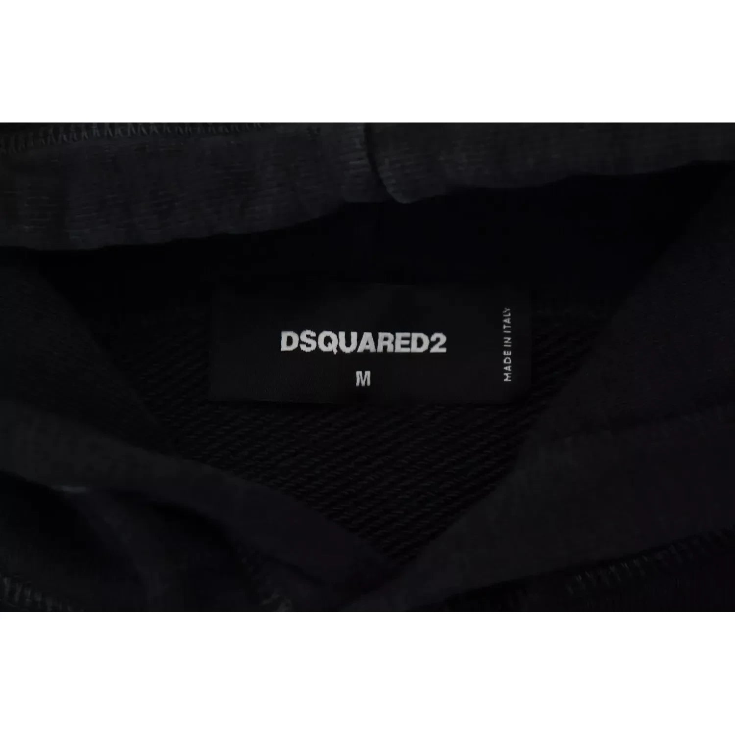 Dsquared² Black Cotton Hooded Printed Men Pullover Sweater