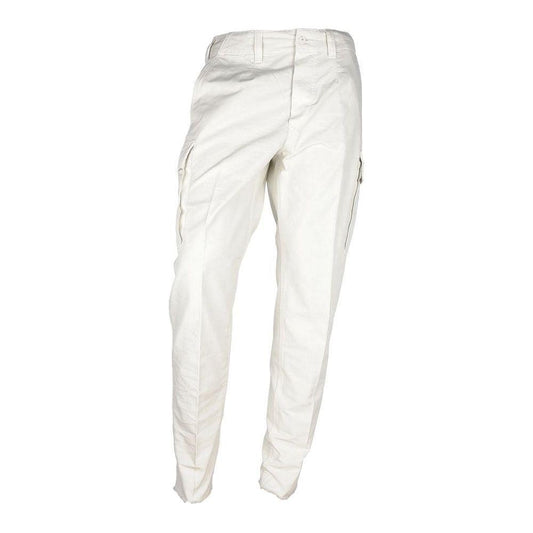 Don The Fuller White Cotton Men's Trouser DO-6935-W36