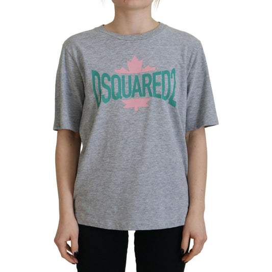 Dsquared² Gray Logo Cotton Crewneck Short Sleeve Tee T-shirt 1728,67345645728,Clothing,Dsquared²,Gray,IT38 | XS,Material: 88% Cotton 12% Viscose,Preowned / Defect,T-Shirts - Clothing,T-Shirts - T-Shirts - Clothing,Tops & T-Shirts - Women - Clothing,Women