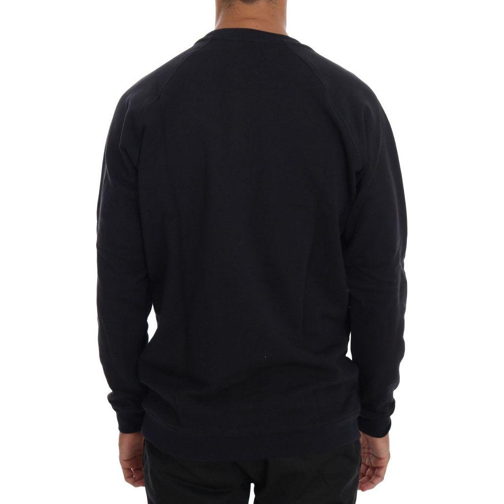 Daniele Alessandrini Blue Crewneck Cotton Sweater TSH1351#2-5