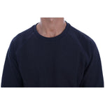 Daniele Alessandrini Blue Crewneck Cotton Sweater TSH1351#2-5