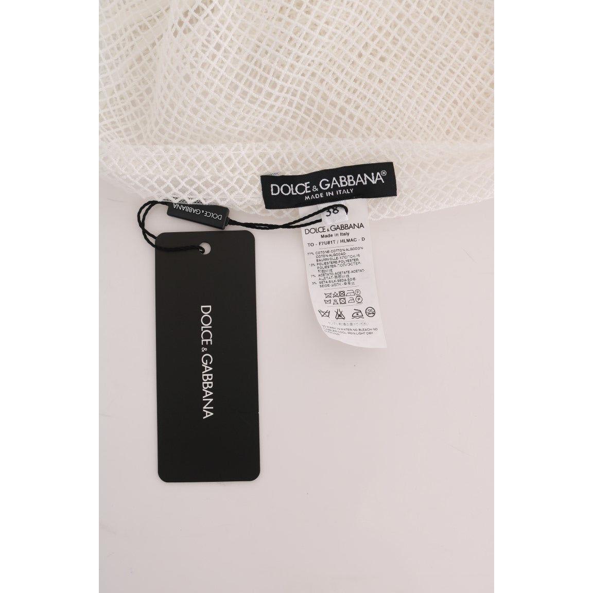 Dolce & Gabbana White Net Tank Transparent Top TSH1402#2-3