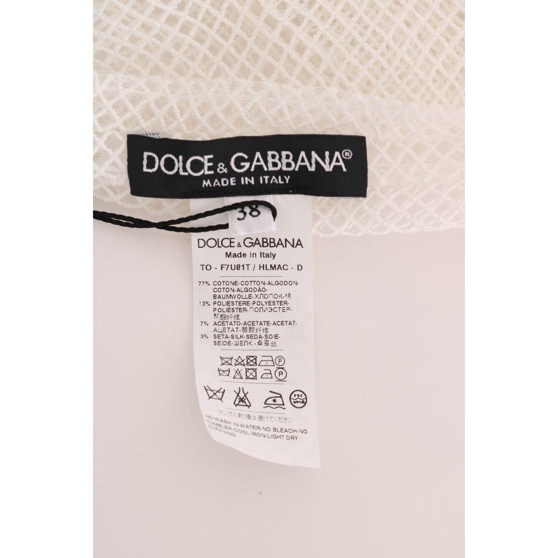 Dolce & Gabbana White Net Tank Transparent Top TSH1402#2-3