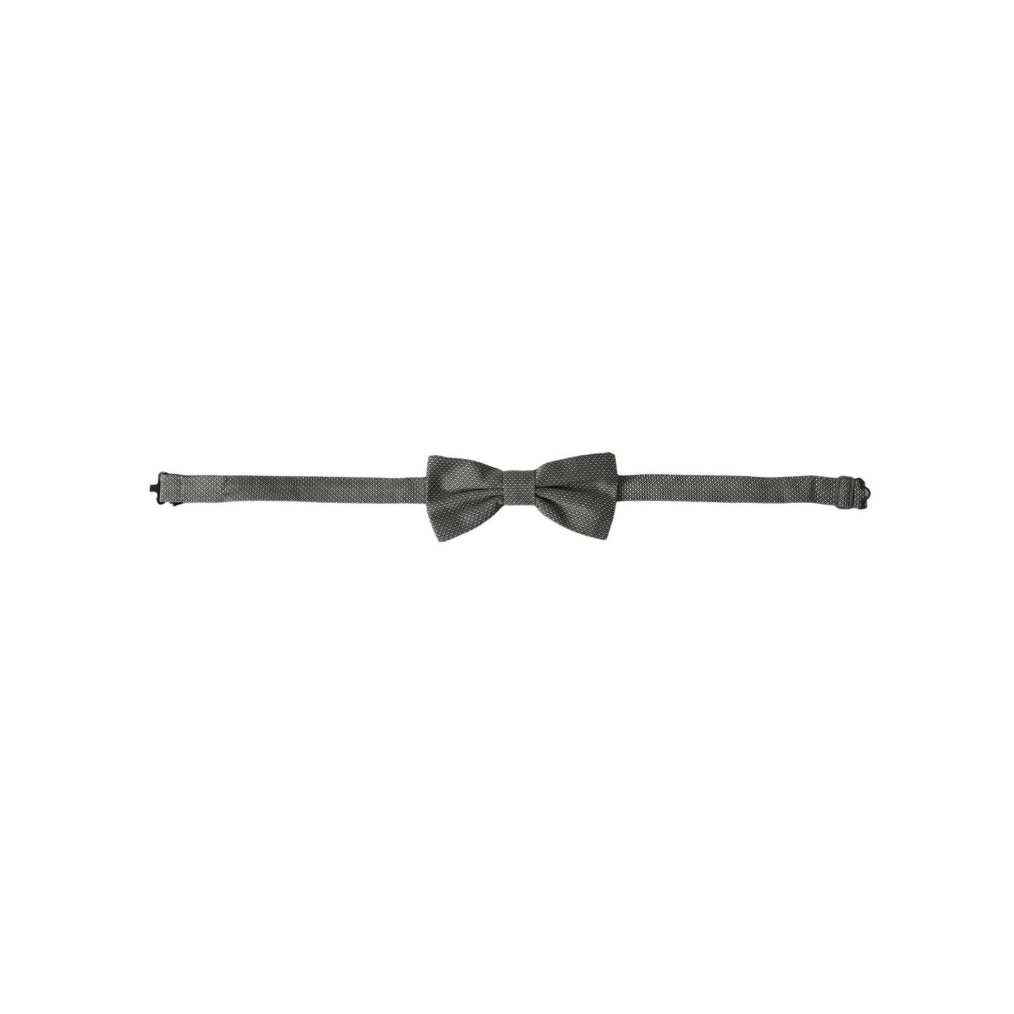 Dolce & Gabbana Gray Silk Patterned Adjustable Neck Men Bow Tie 1728,67345645728,Accessories,Bowties - Ties and Formal Accessories - Accessories,Dolce & Gabbana,Gray,Material: 100% Silk,Men,Men - Accessories,New with tags,Ties & Bowties - Men - Accessorie