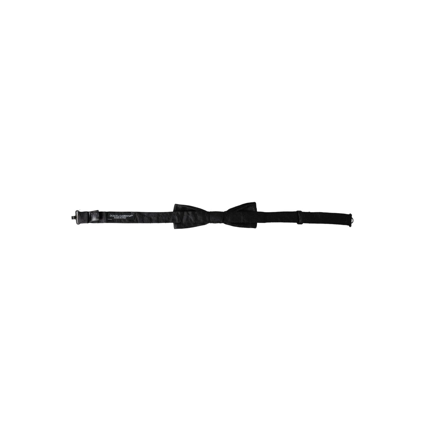 Dolce & Gabbana Black Silk Patterned Adjustable Neck Men Bow Tie 1728,67345645728,Accessories,Black,Bowties - Ties and Formal Accessories - Accessories,Dolce & Gabbana,Material: 100% Silk,Men,Men - Accessories,New with tags,Ties & Bowties - Men - Accessor