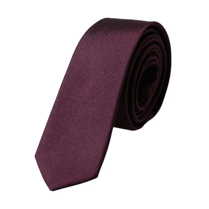Dolce & Gabbana Bordeaux Solid 100% Silk Adjustable Men Tie 1728,67345645728,Accessories,Bordeaux,Dolce & Gabbana,Material: 100% Silk,Men,Men - Accessories,New with tags,Ties & Bowties - Men - Accessories,Ties - Ties and Formal Accessories - Accessories,T