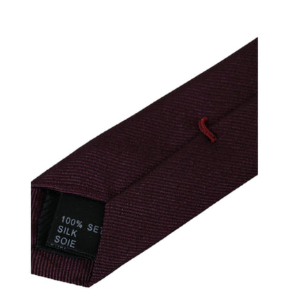 Dolce & Gabbana Bordeaux Solid 100% Silk Adjustable Men Tie 1728,67345645728,Accessories,Bordeaux,Dolce & Gabbana,Material: 100% Silk,Men,Men - Accessories,New with tags,Ties & Bowties - Men - Accessories,Ties - Ties and Formal Accessories - Accessories,T