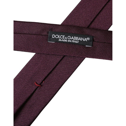 Dolce & Gabbana Bordeaux Solid 100% Silk Adjustable Men Tie 1728,67345645728,Accessories,Bordeaux,Dolce & Gabbana,Material: 100% Silk,Men,Men - Accessories,New with tags,Ties & Bowties - Men - Accessories,Ties - Ties and Formal Accessories - Accessories,T