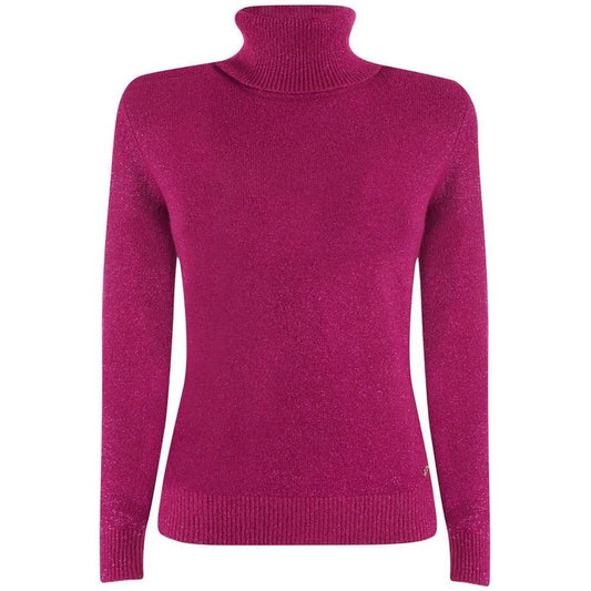 Yes Zee Fuchsia Viscose Sweater YE-13713-XS