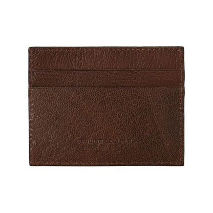 Billionaire Italian Couture Brown Leather Cardholder Wallet Billionaire Italian Couture