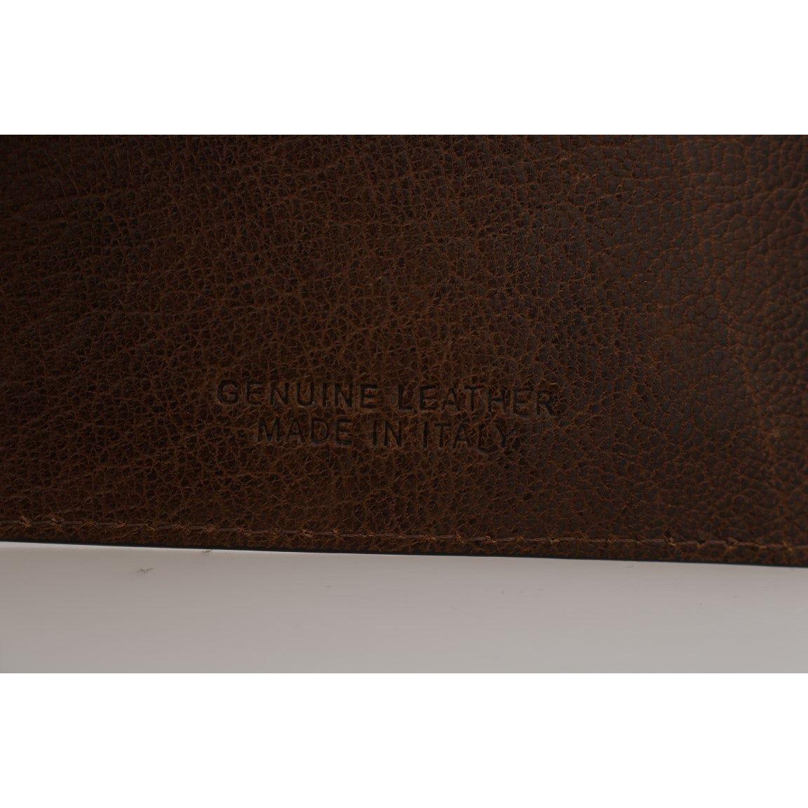 Billionaire Italian Couture Brown Leather Cardholder Wallet Billionaire Italian Couture