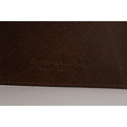 Billionaire Italian Couture Brown Leather Cardholder Wallet Billionaire Italian Couture