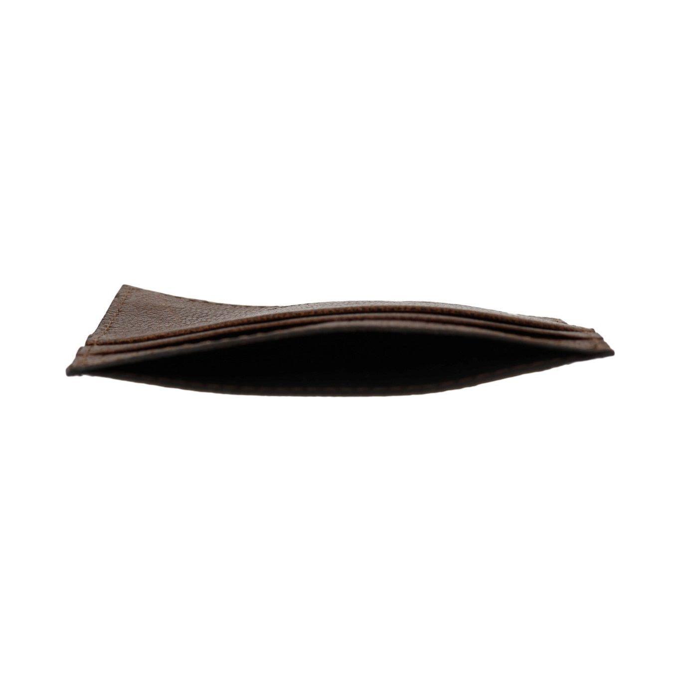 Billionaire Italian Couture Brown Leather Cardholder Wallet Billionaire Italian Couture