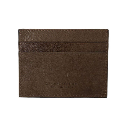 Billionaire Italian Couture Brown Leather Cardholder Wallet Billionaire Italian Couture