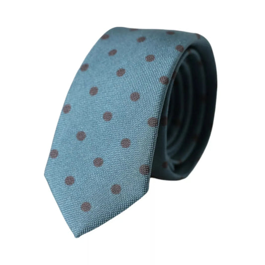 Dolce & Gabbana Green Black Polka Dot Silk Adjustable Men Tie 1728,67345645728,Accessories,Dolce & Gabbana,Green,Material: 100% Silk,Men,Men - Accessories,New with tags,Ties & Bowties - Men - Accessories,Ties - Ties and Formal Accessories - Accessories,Ti