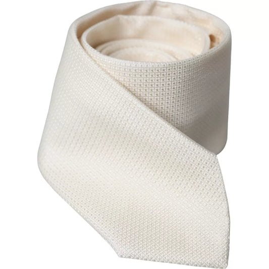 Dolce & Gabbana Off White Patterned Silk Classic Adjustable Tie 1728,67345645728,Accessories,Dolce & Gabbana,Material: 100% Silk,Men,New with tags,Off White,Ties & Bowties - Men - Accessories,Ties - Ties and Formal Accessories - Accessories,Ties and Forma