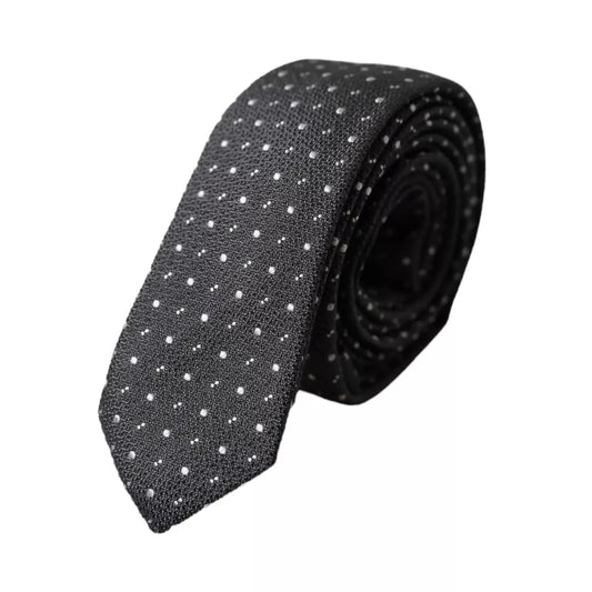Dolce & Gabbana Black Polka Dot Silk Adjustable Men Tie 1728,67345645728,Accessories,Black,Dolce & Gabbana,Material: 100% Silk,Men,Men - Accessories,New with tags,Ties & Bowties - Men - Accessories,Ties - Ties and Formal Accessories - Accessories,Ties and