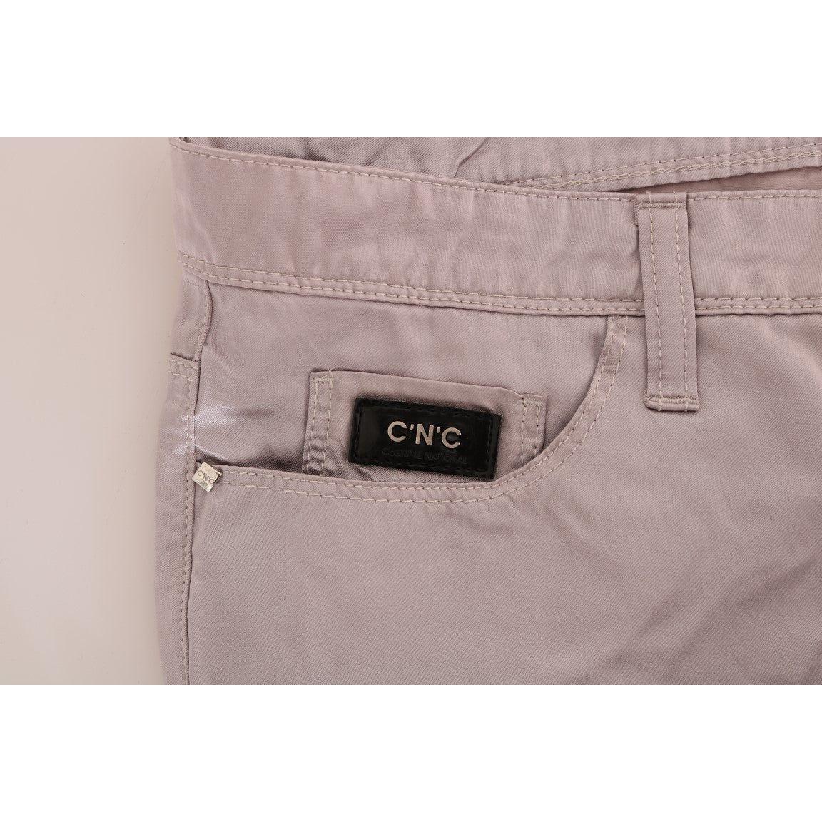 Costume National Beige Cotton Slim Fit Jeans