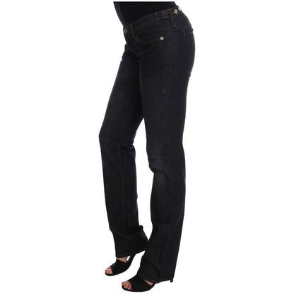 Costume National Dark Blue Cotton Slim Fit Jeans