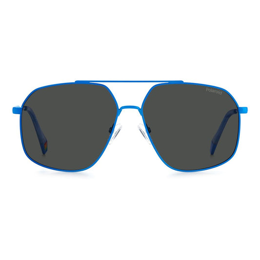 Polaroid Blue Stainless Steel Sunglasses POPLD6173SMVUM9AC