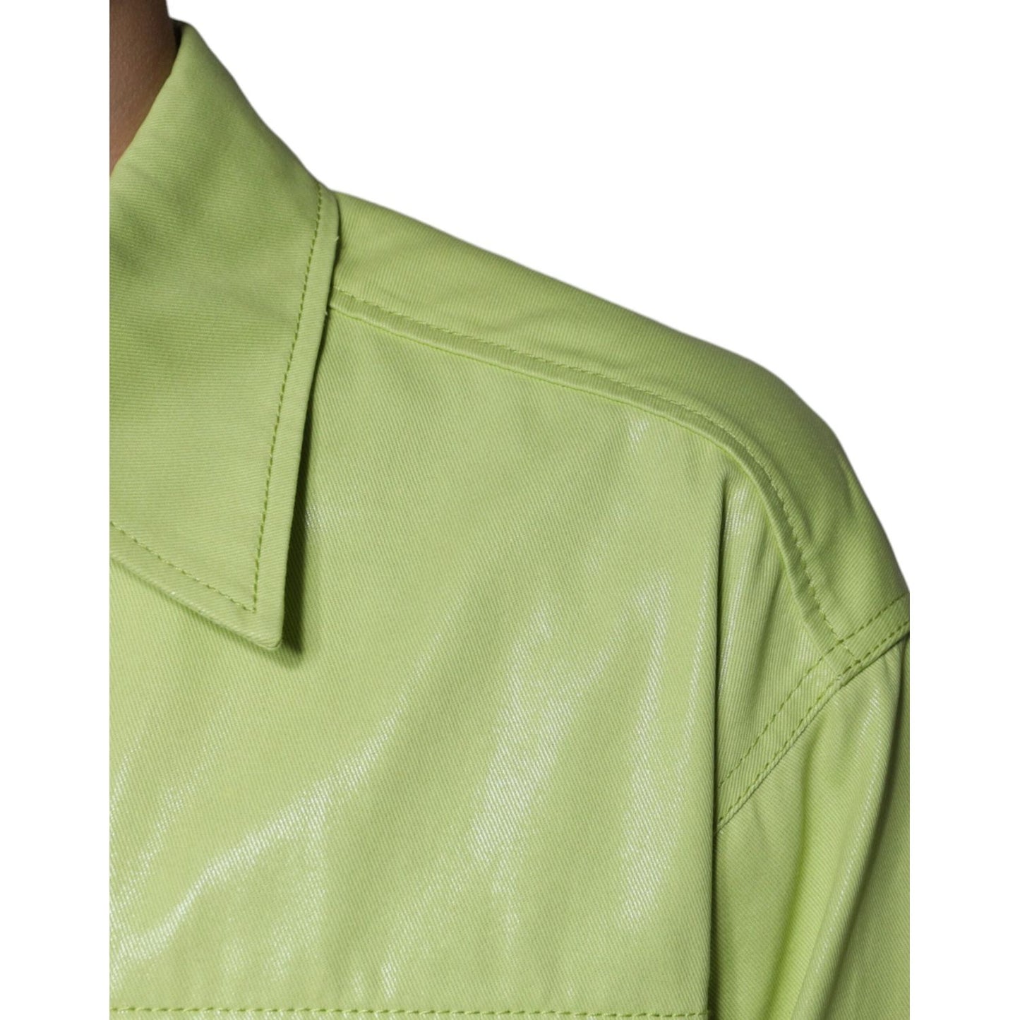 Dolce & Gabbana Green Cotton Collared Men Button Down Shirt 1728,67345645728,Accessories,Clothing,Dolce & Gabbana,Green,IT39 | S,IT42 | XL,IT43 | 2XL,Long Sleeve - T-Shirts - Clothing,Material: 100% Cotton,Men,Men - Clothing,New with tags,T-Shirts - Cloth