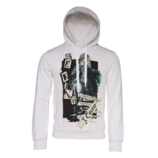 Dolce & Gabbana White Caesar Cotton Hooded Pullover Sweater TSH87224-48