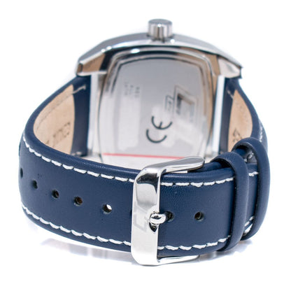 Chronotech Blue Leather Dress Watch