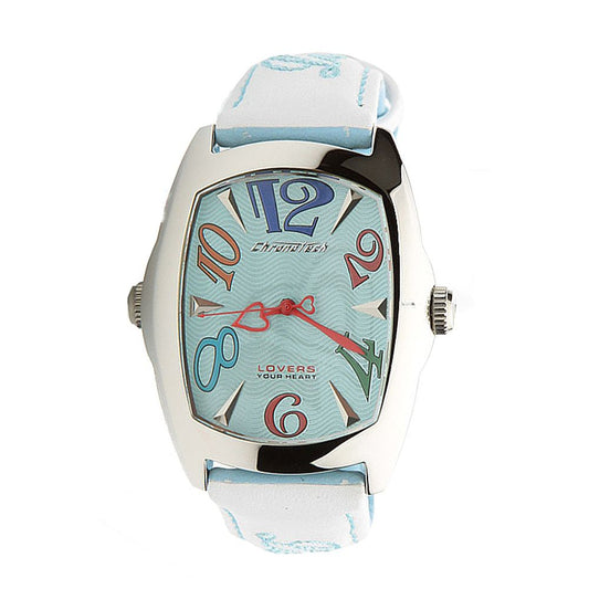Chronotech Blue Leather Dress Watch