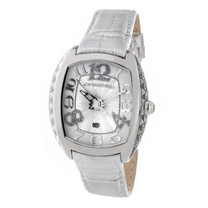 Chronotech Silver Leather Dress Watch 1728,67434610848,Accessories,Chronotech,Dress Watches - Watches - Accessories,New with tags,Silver,Watches - Accessories,Women