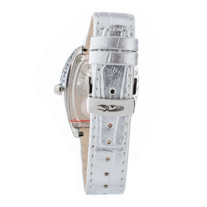 Chronotech Silver Leather Dress Watch 1728,67434610848,Accessories,Chronotech,Dress Watches - Watches - Accessories,New with tags,Silver,Watches - Accessories,Women