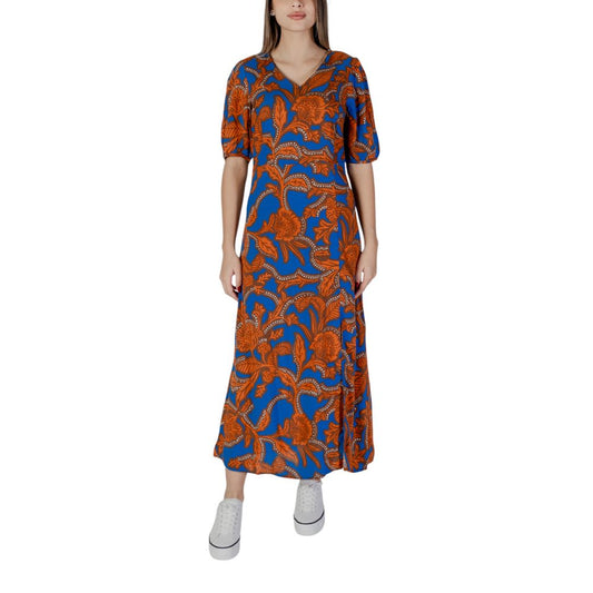 B.Young Blue Viscose Long Dress B.Young