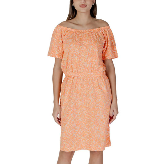 B.Young Orange Cotton Short Dress B.Young