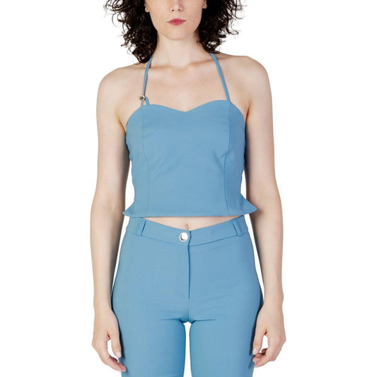 Rinascimento Turquoise Polyester Top RI-12022900679-IT40|S