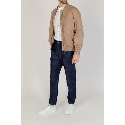 Hamaki-Ho Brown Polyester Bomber