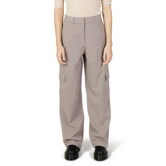 Only Beige Polyester Cargo Pants Only
