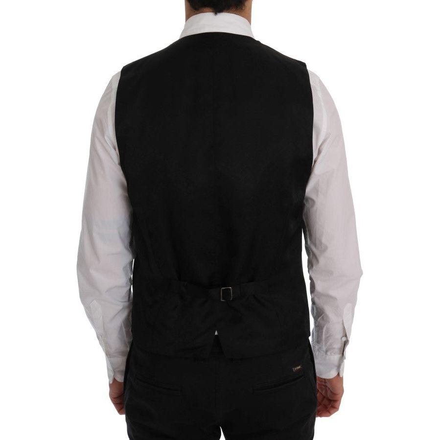 Dolce & Gabbana Blue Wool Stretch Vest SIG60338-1