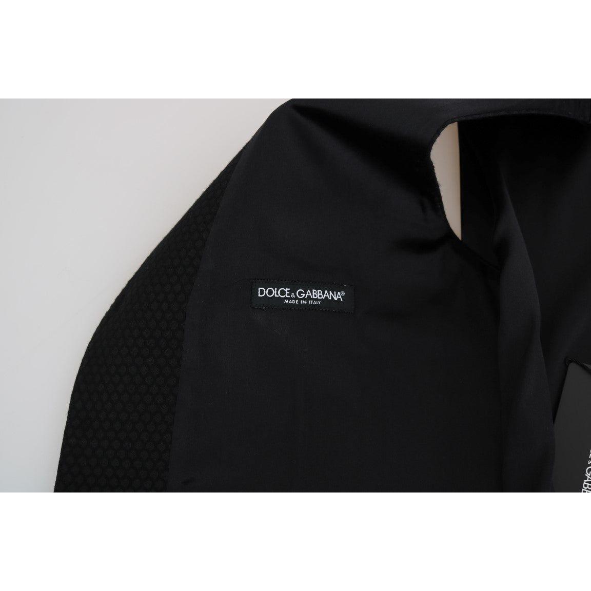 Dolce & Gabbana Black Polka Dot Pattern Vest