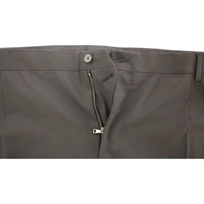 Dolce & Gabbana Black Wool Stretch Pleated Pants Dolce & Gabbana