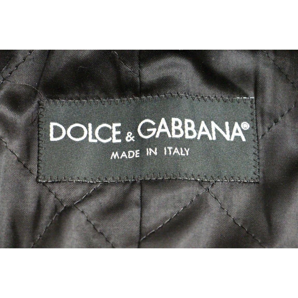 Dolce & Gabbana Gray Double Breasted Coat Jacket Dolce & Gabbana