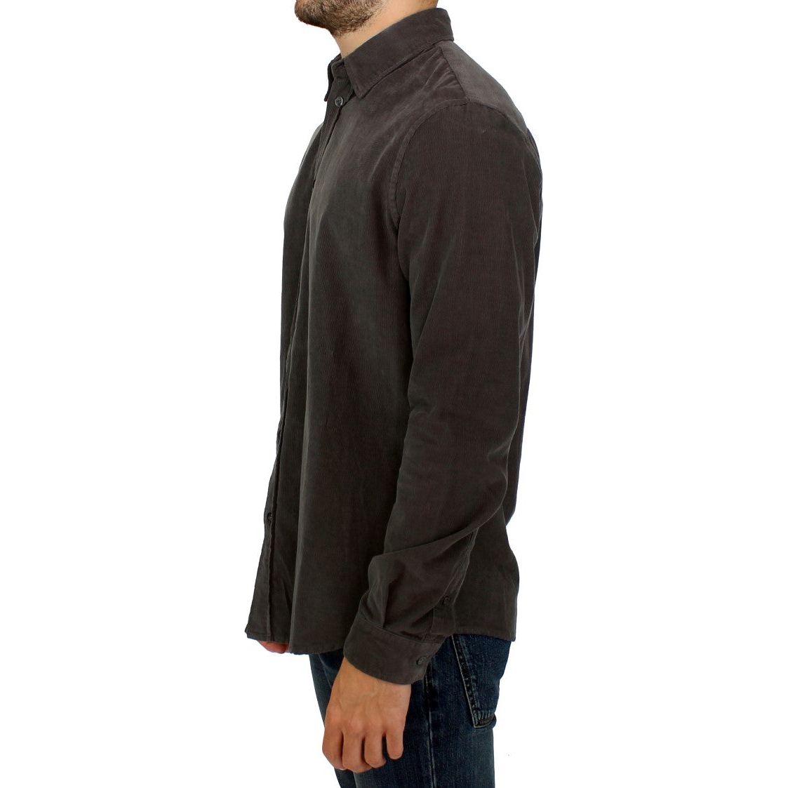 GF Ferre Green Button Front Cotton Casual Shirt GF Ferre