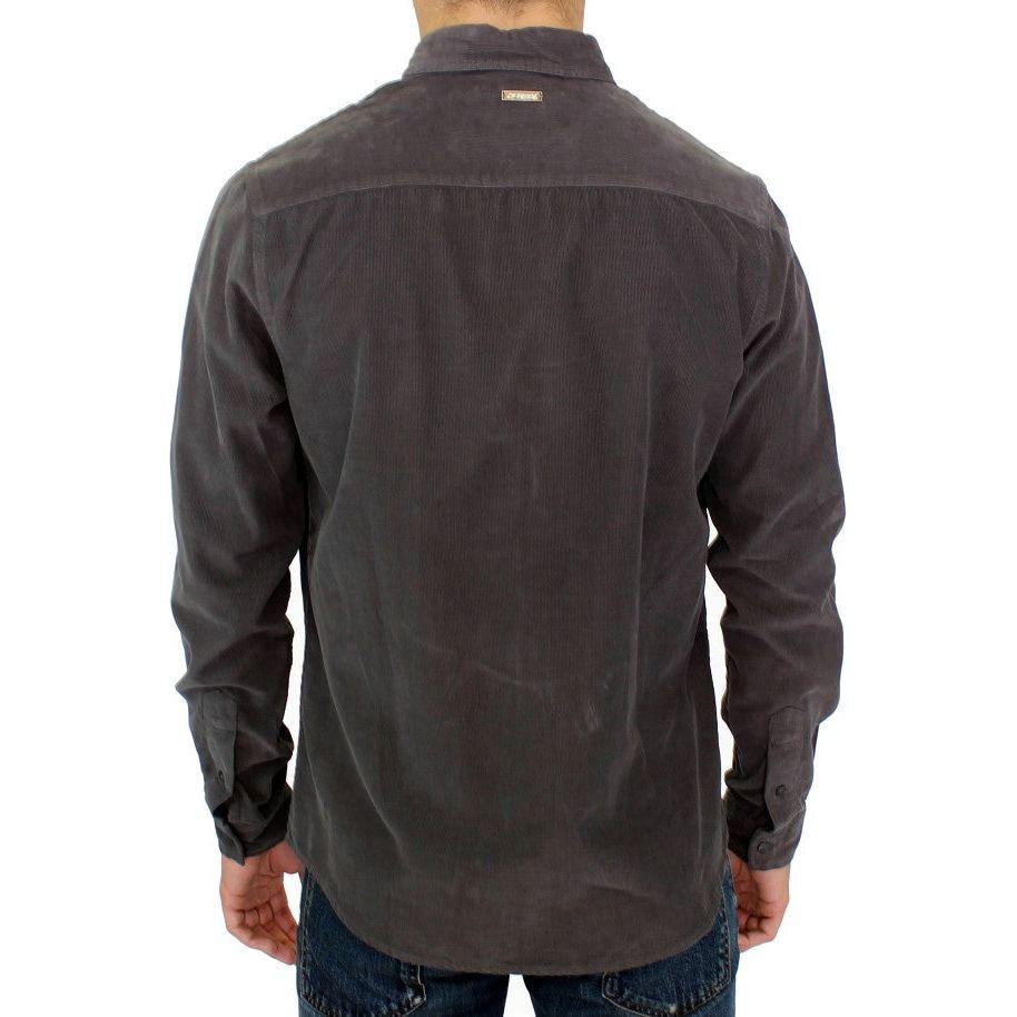 GF Ferre Green Button Front Cotton Casual Shirt GF Ferre