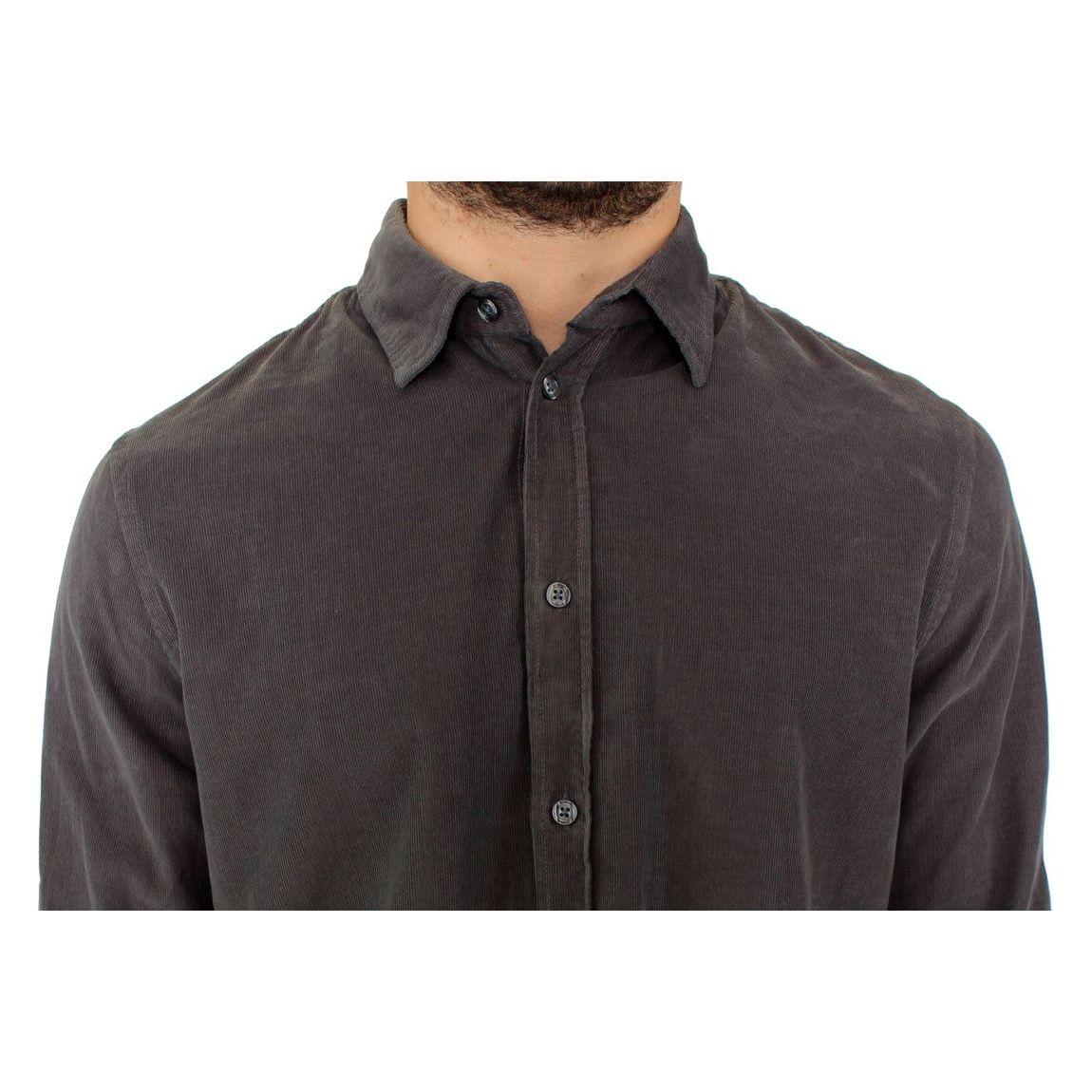 GF Ferre Green Button Front Cotton Casual Shirt GF Ferre