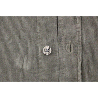 GF Ferre Green Button Front Cotton Casual Shirt GF Ferre