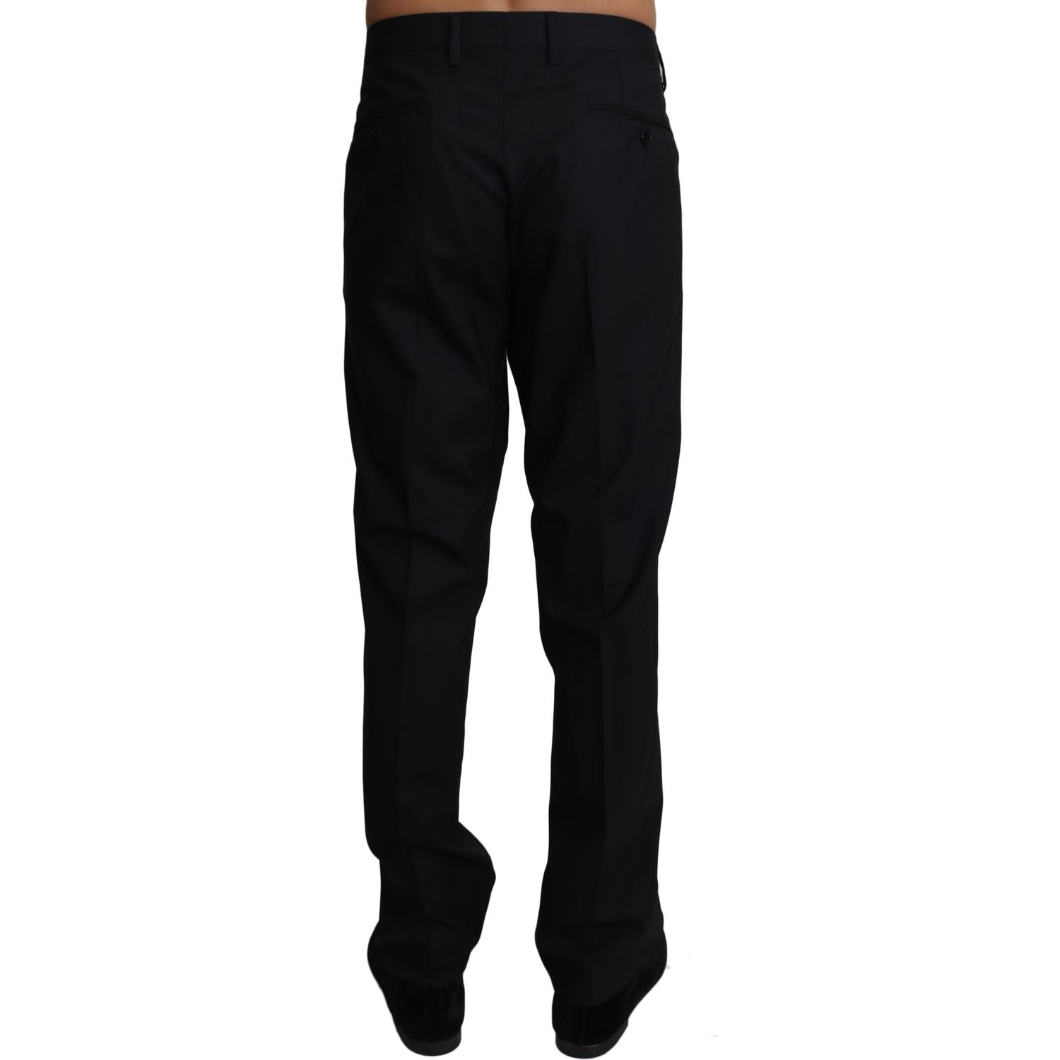 Dolce & Gabbana Black Wool Stretch Dress Trousers Pants