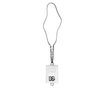Dolce & Gabbana White Calf Leather Lanyard Logo Card Holder Wallet