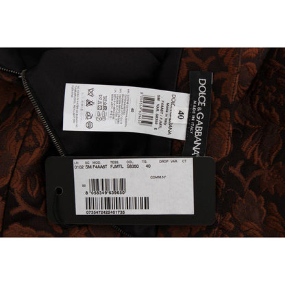 Dolce & Gabbana Brown Floral Brocade Mini Bubble Skirt Dolce & Gabbana